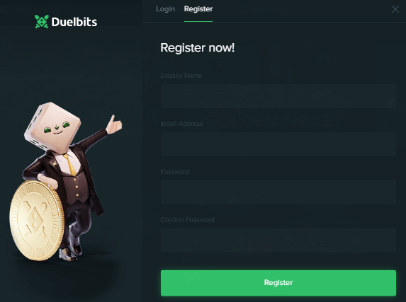 Duelbits Account Opening Process